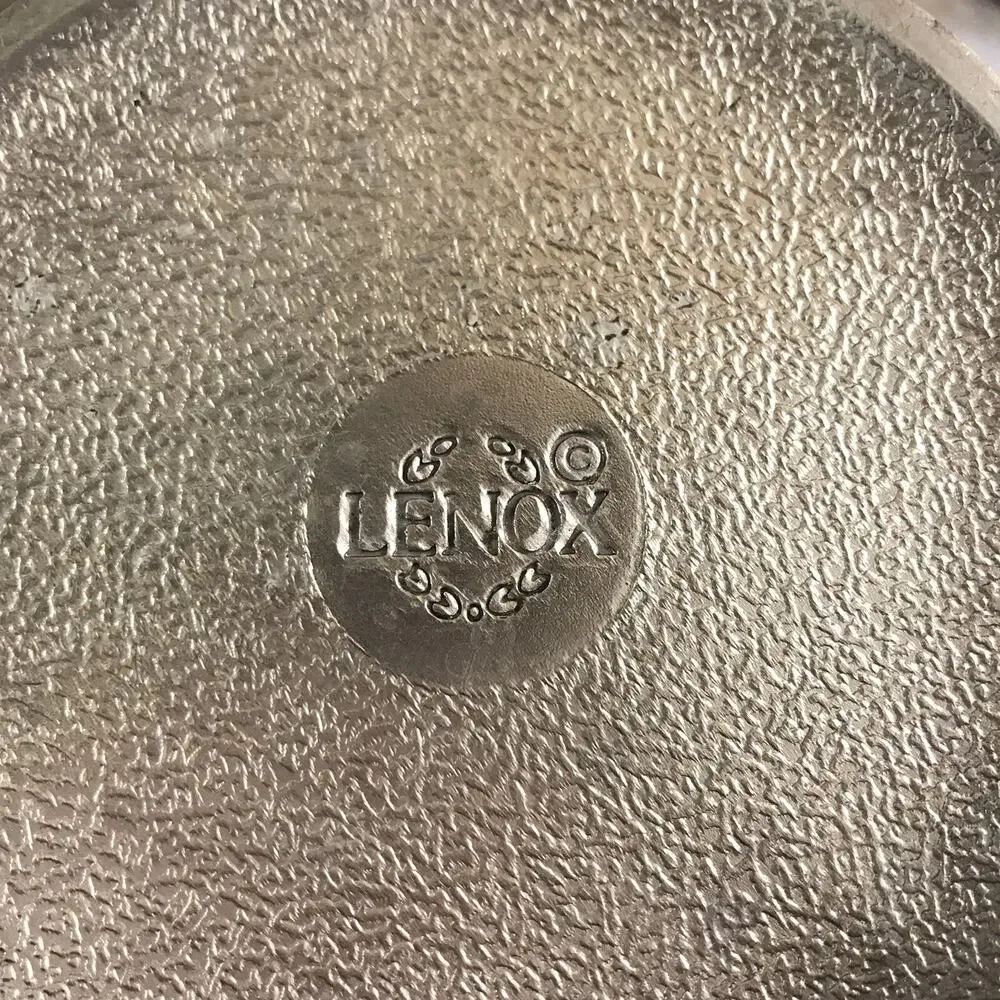 Lenox Pewter Bowl Salad Serving Centerpiece Olive Branch 15